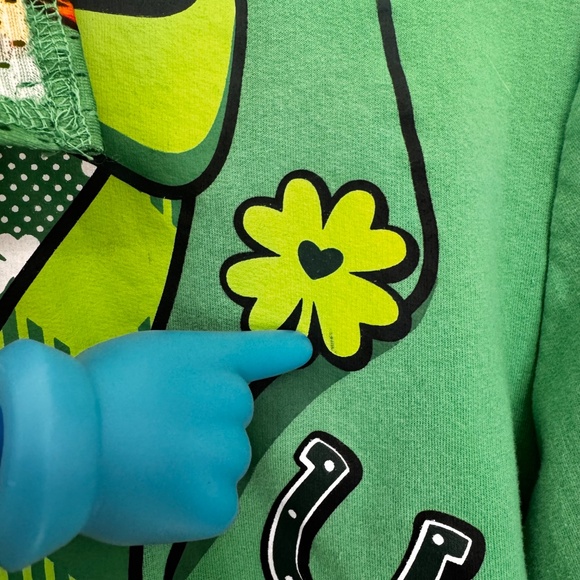 Mad Engine Hoodie w/ Hat & Mask Full‎ Zip Jacket Green St Patrick's Day Child XL - Picture 7 of 11